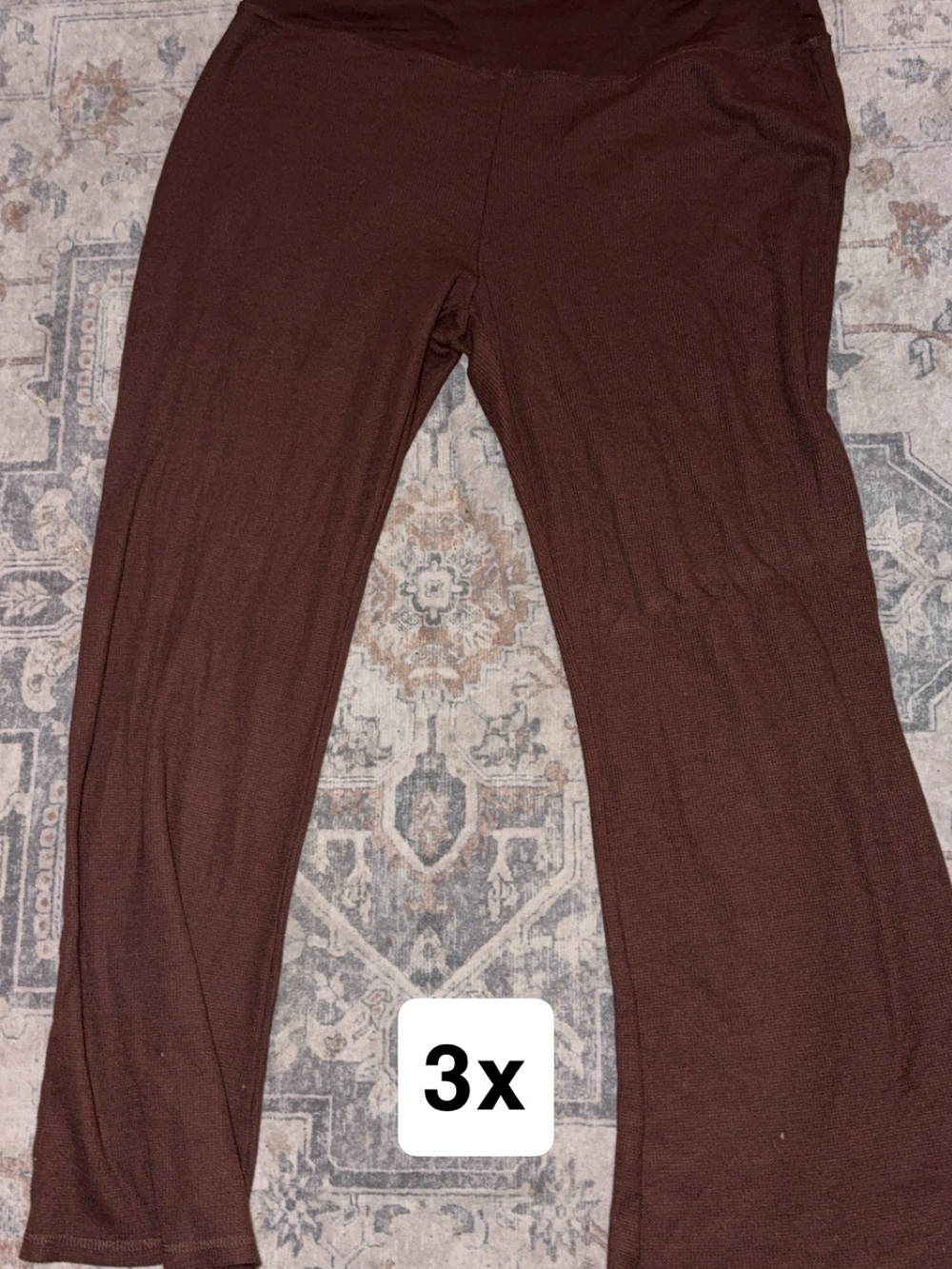 Plus Size Brown Lounge Pants - 3X